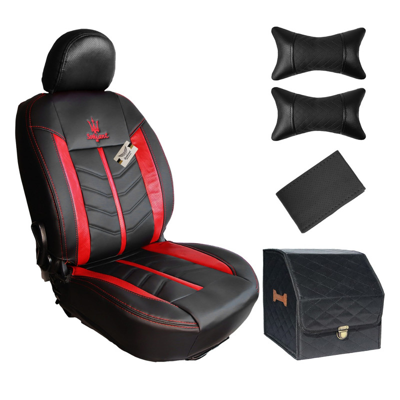 ست کامل روکش صندلی خودرو سوشیانت مدل کویین مناسب برای ساینا و تیبا به همراه پشت گردنی و دور فرمان و باکس