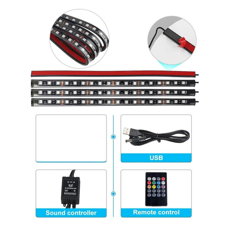 کیت نورپردازی داخل خودرو اتمسفر مدل COLORFUL7