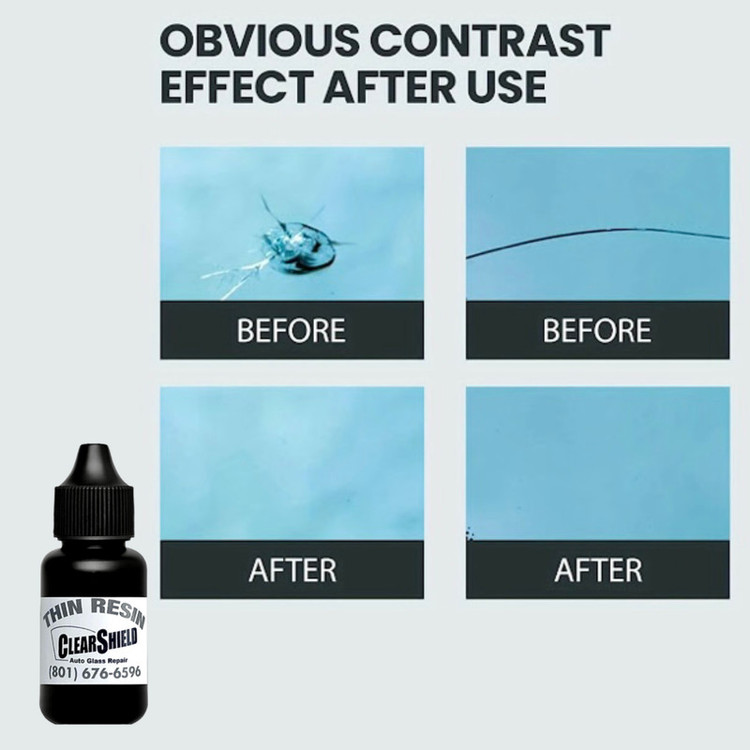 چسب ترمیم شیشه خودرو کلرشیلد مدل BlackResin حجم 10 میلی لیتر