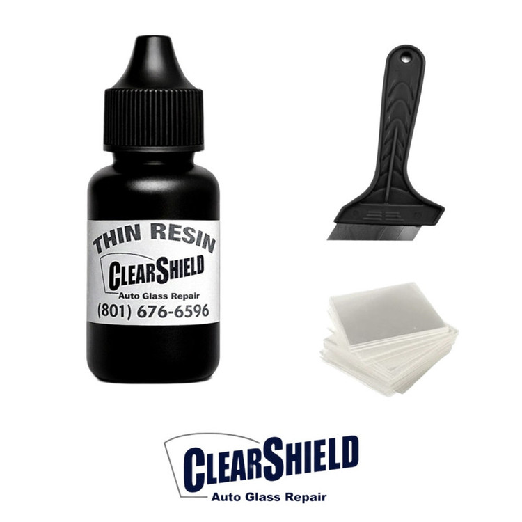 چسب ترمیم شیشه خودرو کلرشیلد مدل BlackResin حجم 10 میلی لیتر