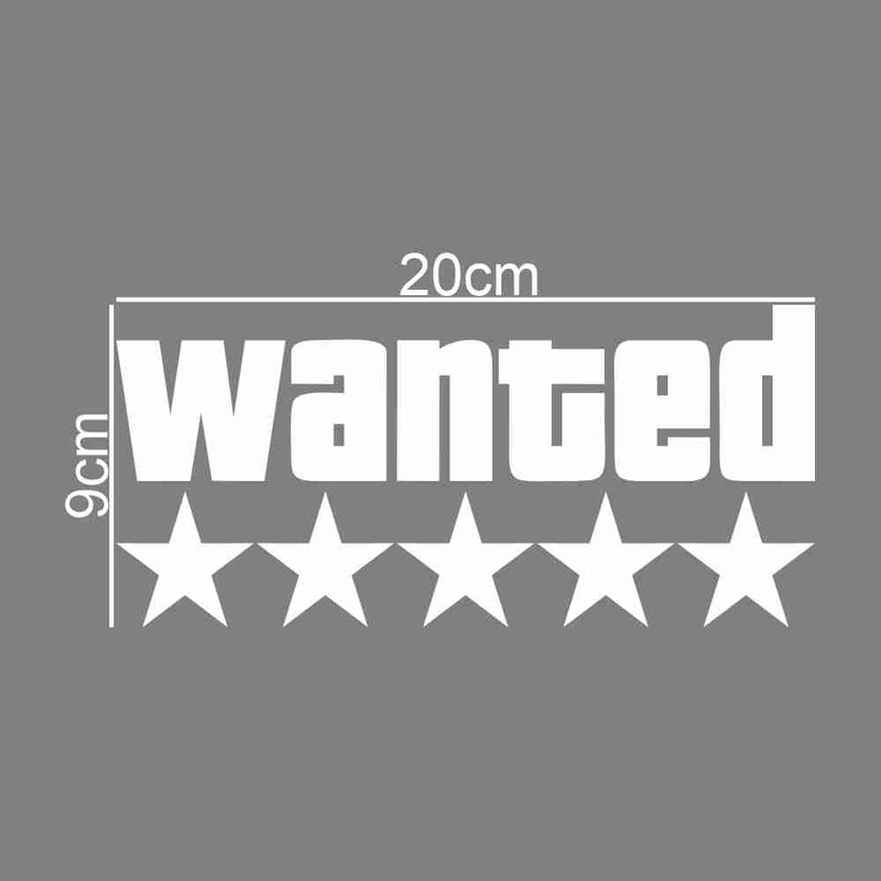 برچسب بدنه خودرو طرح تحت تعقیب WANTED کد MT-W457