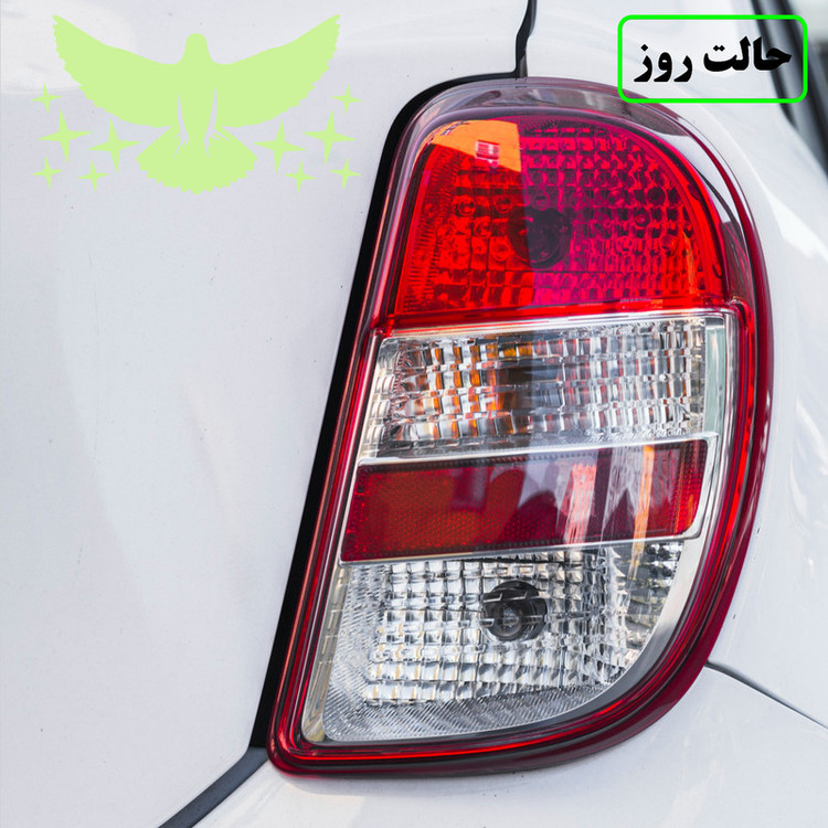 برچسب بدنه خودرو مدل شب تاب طرح پرنده و ستاره کدCK