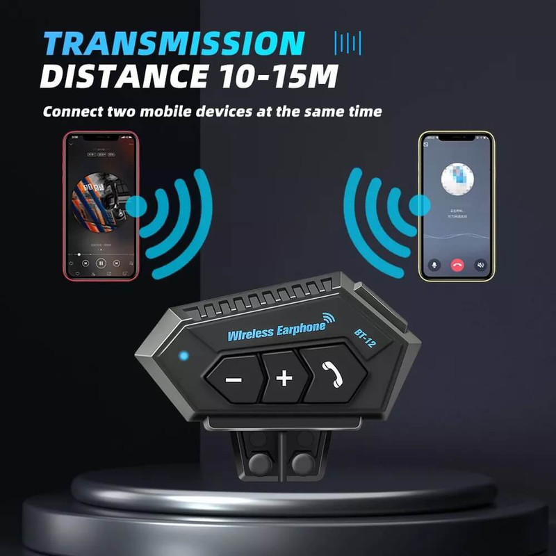هدست بلوتوثی کلاه کاسکت مدل BT-12