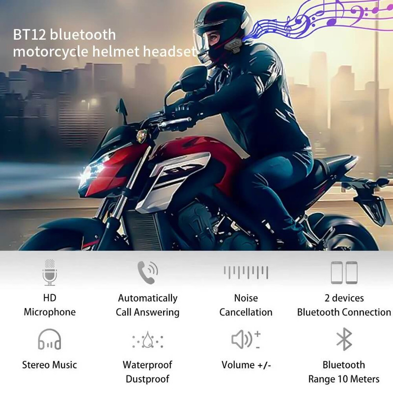 هدست بلوتوثی کلاه کاسکت مدل BT-12