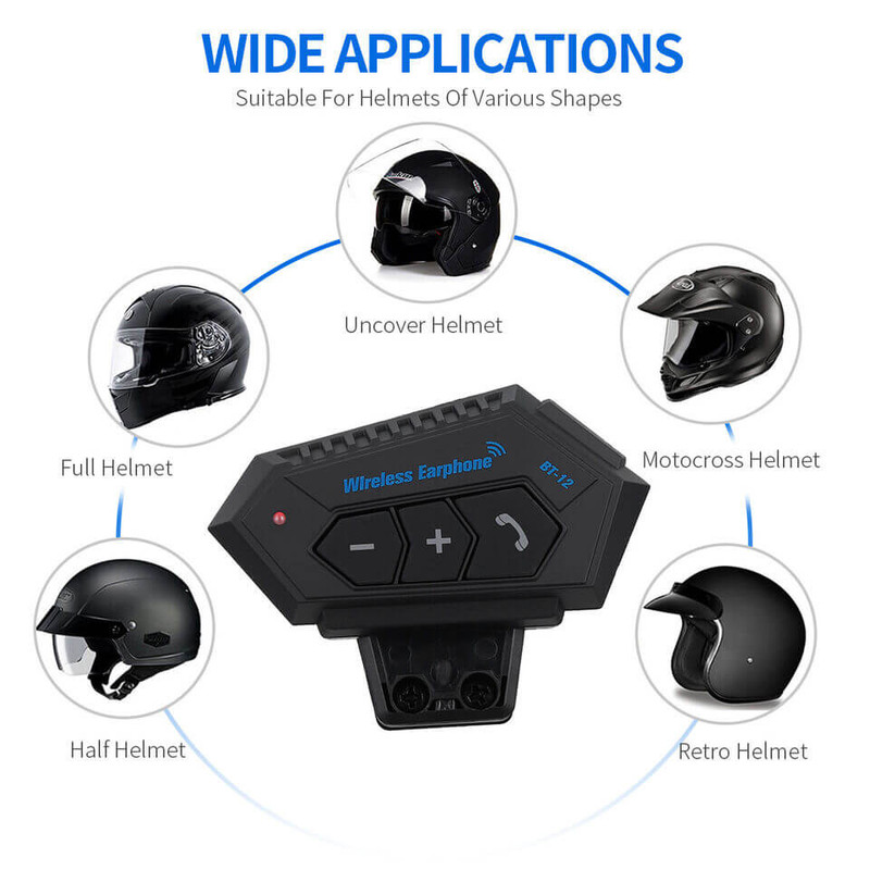هدست بلوتوثی کلاه کاسکت مدل BT-12
