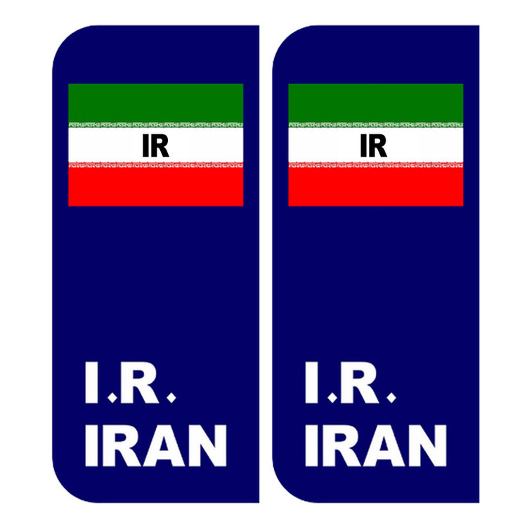 برچسب پلاک خودرو مستر راد طرح IR مدل 2863 بسته دو عددی