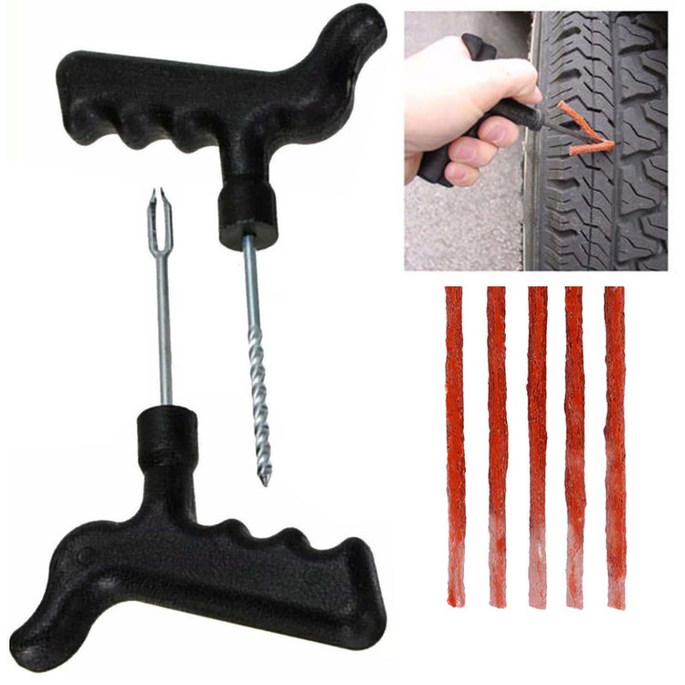 کیت پنچر گیری لاستیک خودرو مدل تیوبلس کد 2095 بسته 7 عددی