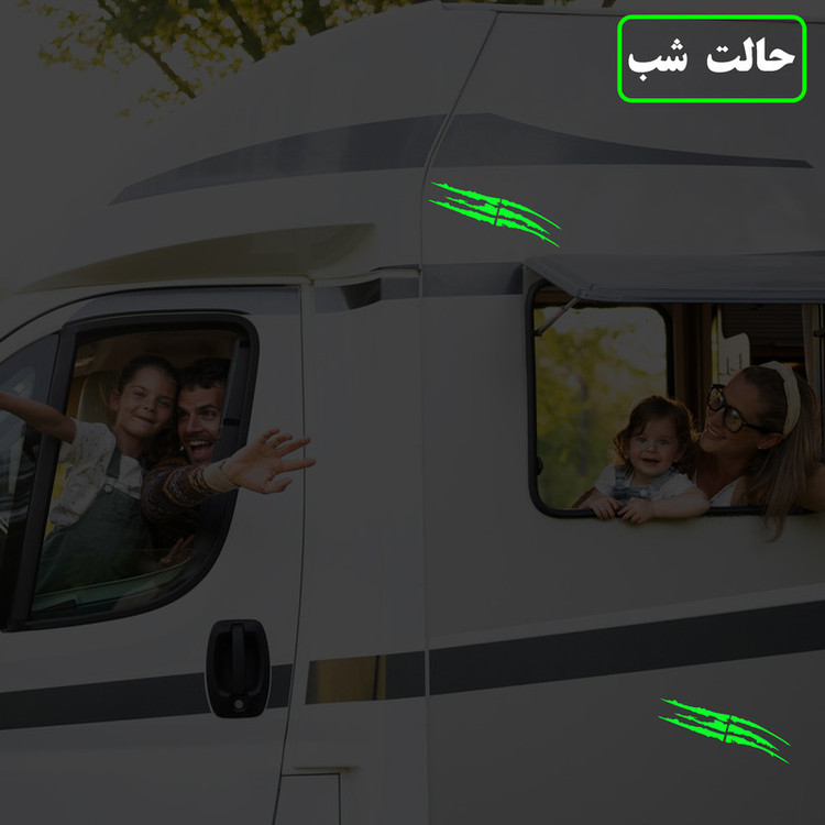 برچسب بدنه خودرو مدل شبنما طرح مانستر کد 011