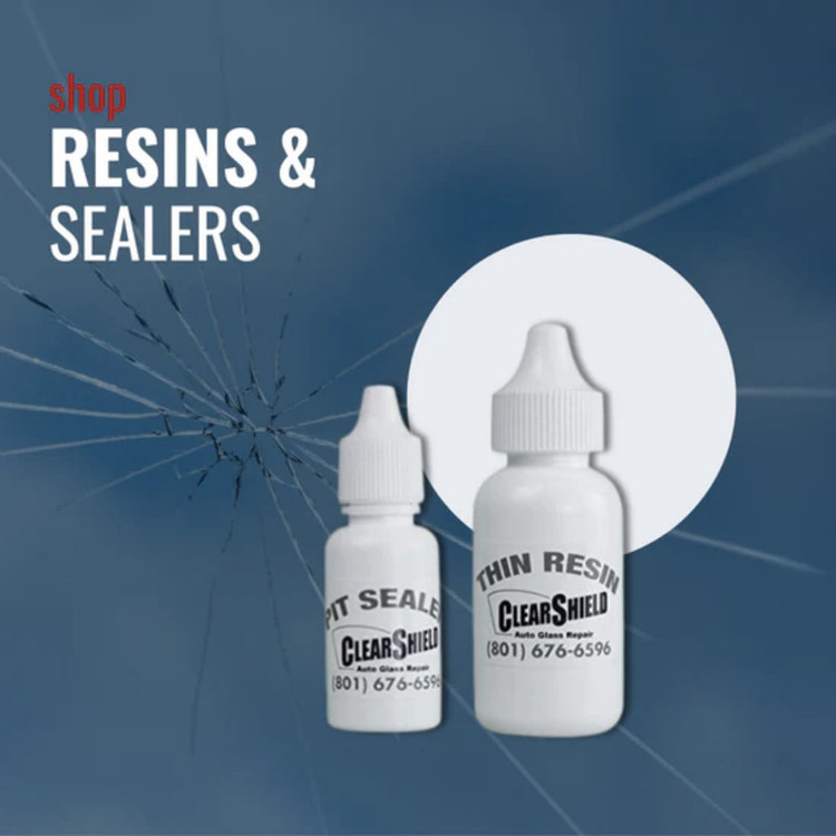 چسب ترمیم کننده شیشه خودرو کلرشیلد مدل thin-resin حجم ۱۰ میلی لیتر