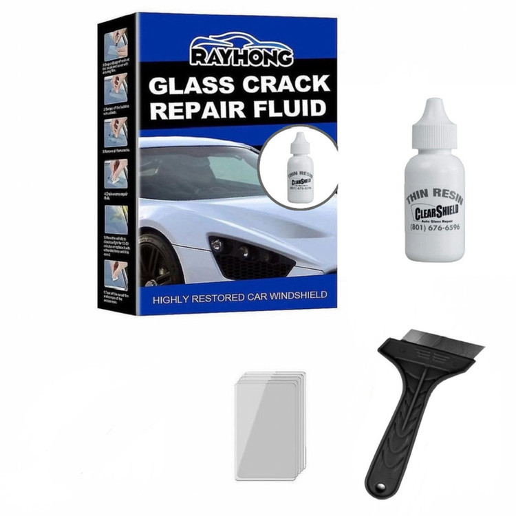 چسب ترمیم کننده شیشه خودرو کلرشیلد مدل thin-resin حجم ۱۰ میلی لیتر