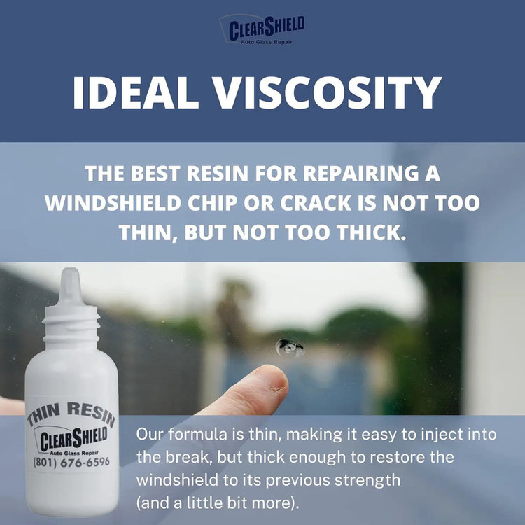 چسب ترمیم کننده شیشه خودرو مدل thin-resin حجم 15 میلی لیتر
