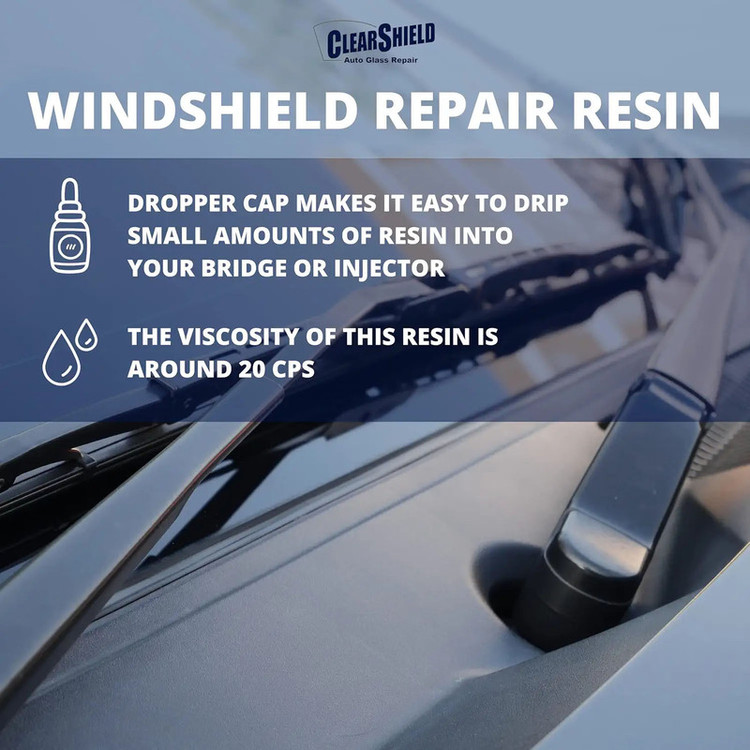 چسب ترمیم کننده شیشه خودرو مدل thin-resin حجم 15 میلی لیتر