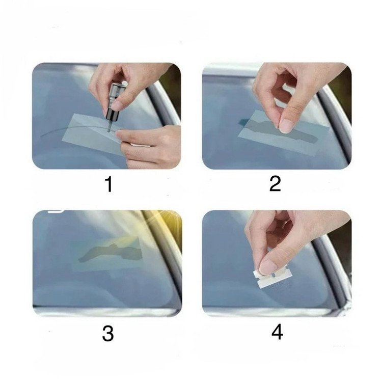 چسب ترمیم کننده شیشه خودرو مدل thin-resin حجم 15 میلی لیتر