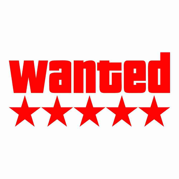 برچسب بدنه خودرو طرح تحت تعقیب WANTED کد MT-R457