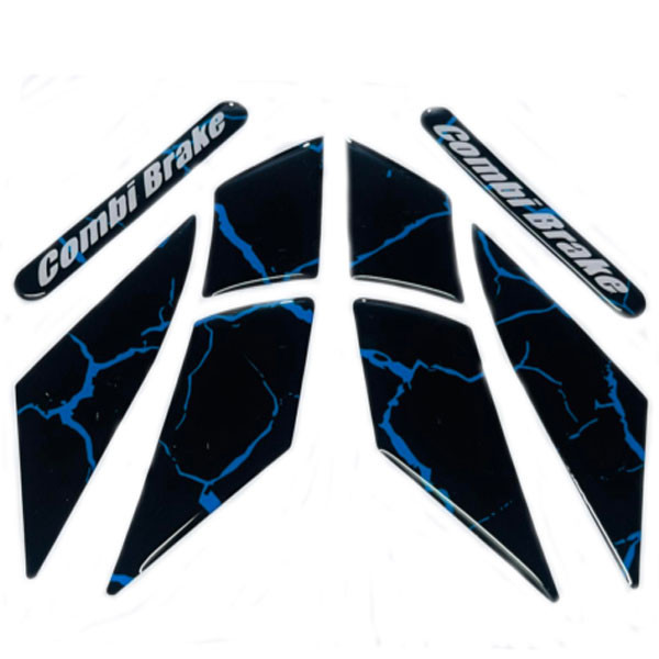 برچسب گلگیر جلو موتور سیکلت وارون مدل W-11-BLK-BLU مناسب برای هوندا کلیک بسته 8 عددی