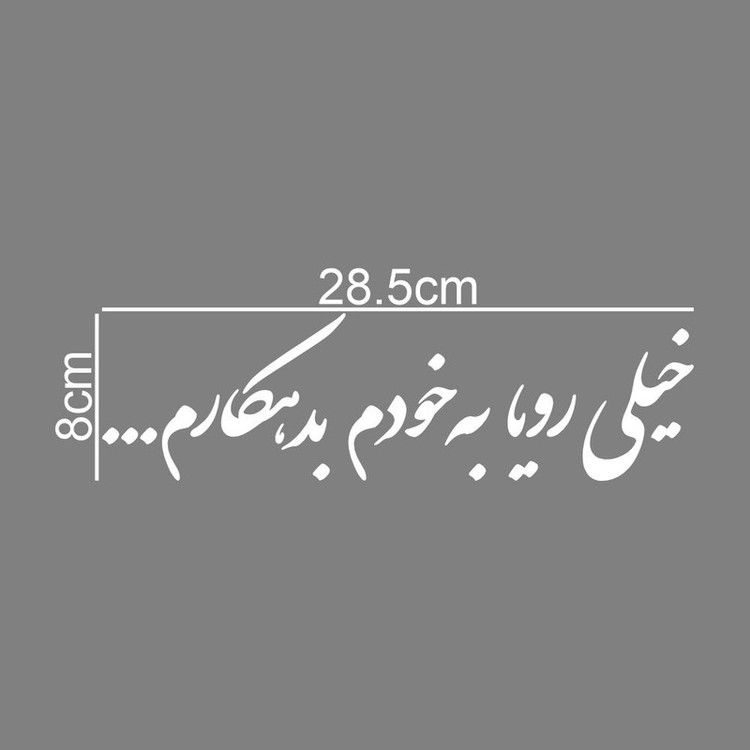 برچسب بدنه خودرو طرح خیلی رویا به خودم بدهکارم کد MT-W524