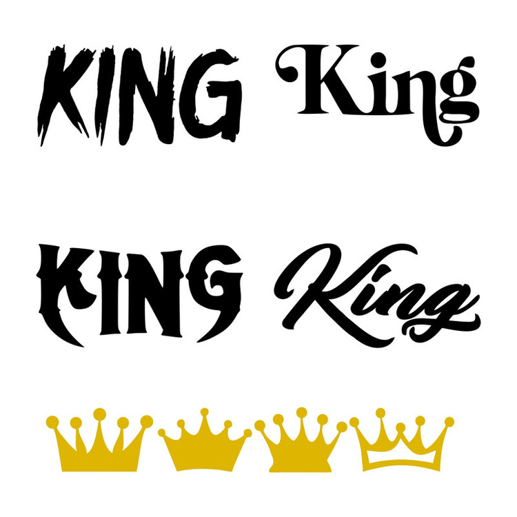 برچسب بدنه خودرو ماتریسیو طرح کینگ king کد M224 مجموعه 4 عددی به همراه تاج