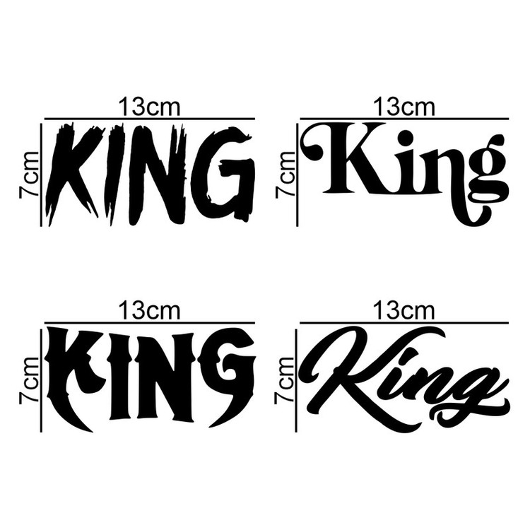 برچسب بدنه خودرو ماتریسیو طرح کینگ king کد M224 مجموعه 4 عددی به همراه تاج