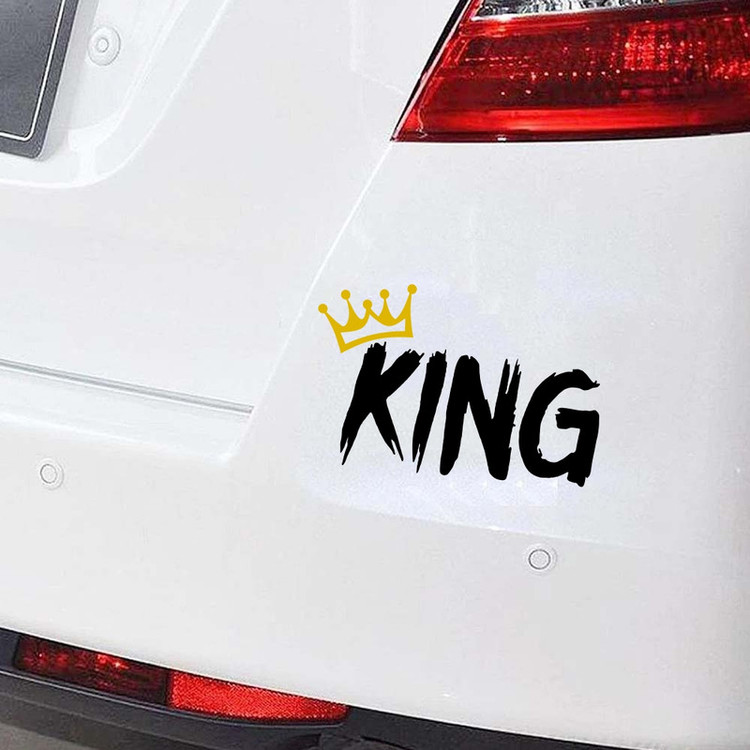 برچسب بدنه خودرو ماتریسیو طرح کینگ king کد M224 مجموعه 4 عددی به همراه تاج