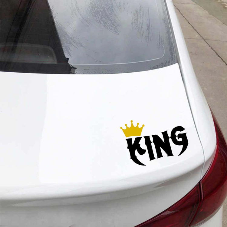 برچسب بدنه خودرو ماتریسیو طرح کینگ king کد M224 مجموعه 4 عددی به همراه تاج