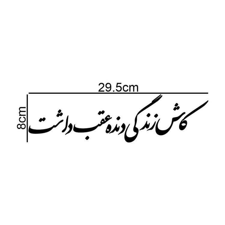 برچسب بدنه خودرو طرح کاش زندگی دنده عقب داشت کد MT-B413