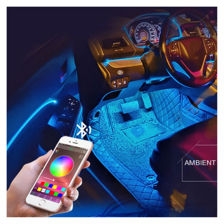 کیت نورپردازی داخل خودرو مدل Sound Control Color