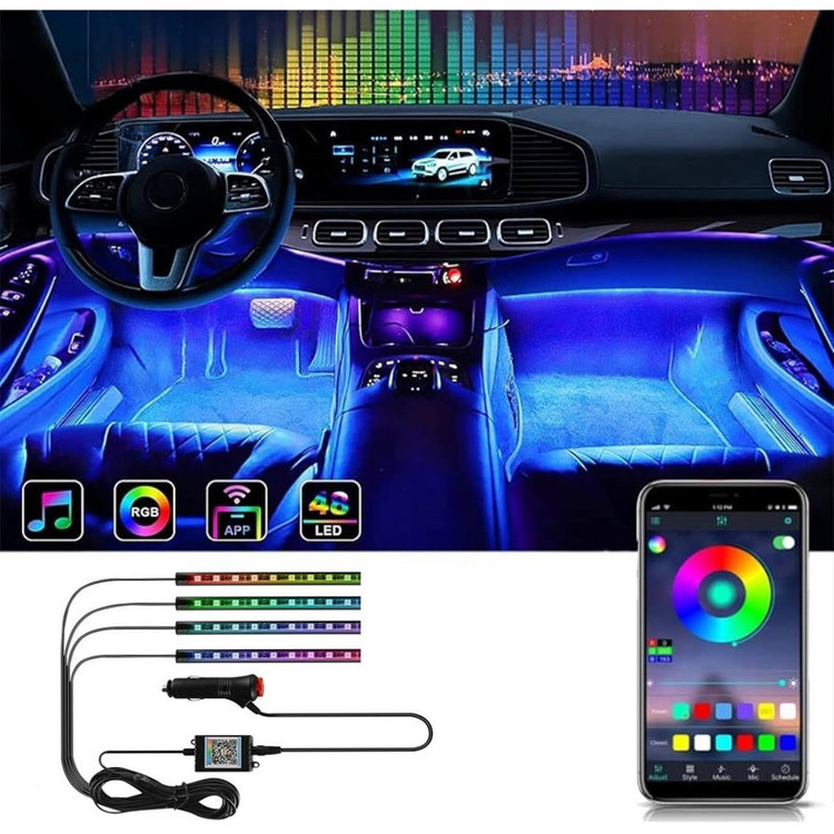 کیت نورپردازی داخل خودرو مدل Sound Control Color