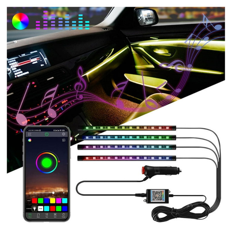 کیت نورپردازی داخل خودرو مدل Sound Control Color