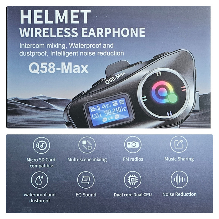 هدست کلاه کاسکت مدل Q58-MAX