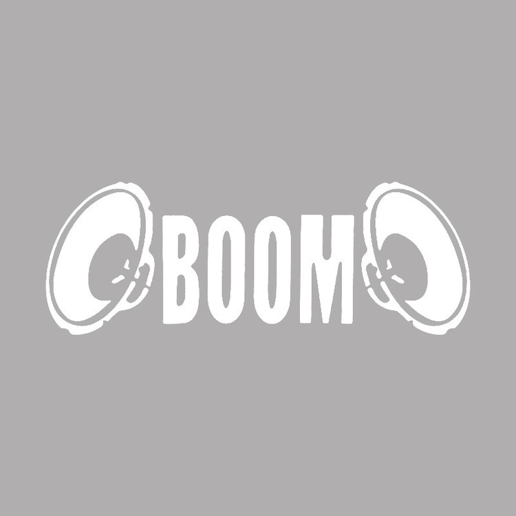 برچسب شیشه خودرو طرح BOOM کد PM1030