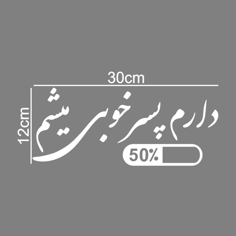 برچسب بدنه خودرو ماتریسیو طرح دارم پسر خوبی میشم کد M199