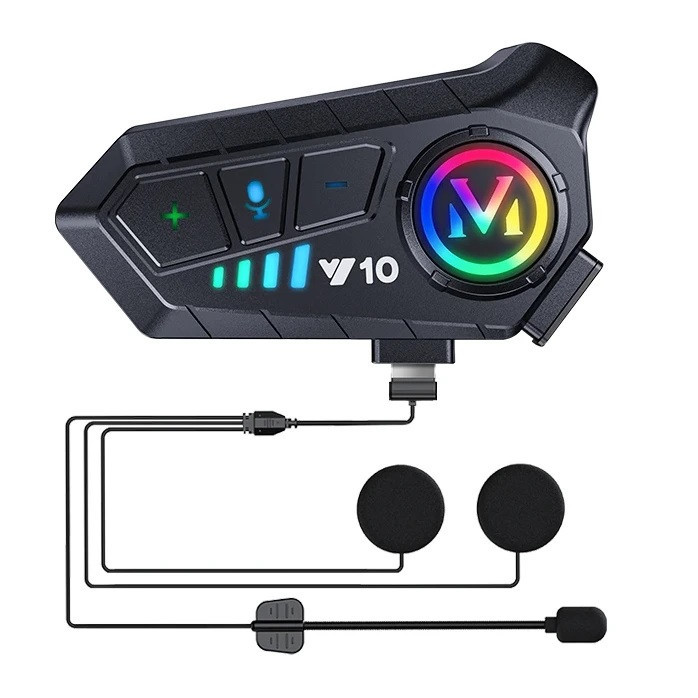 بلوتوث کلاه کاسکت مدل V10 2X مجموعه دو عددی