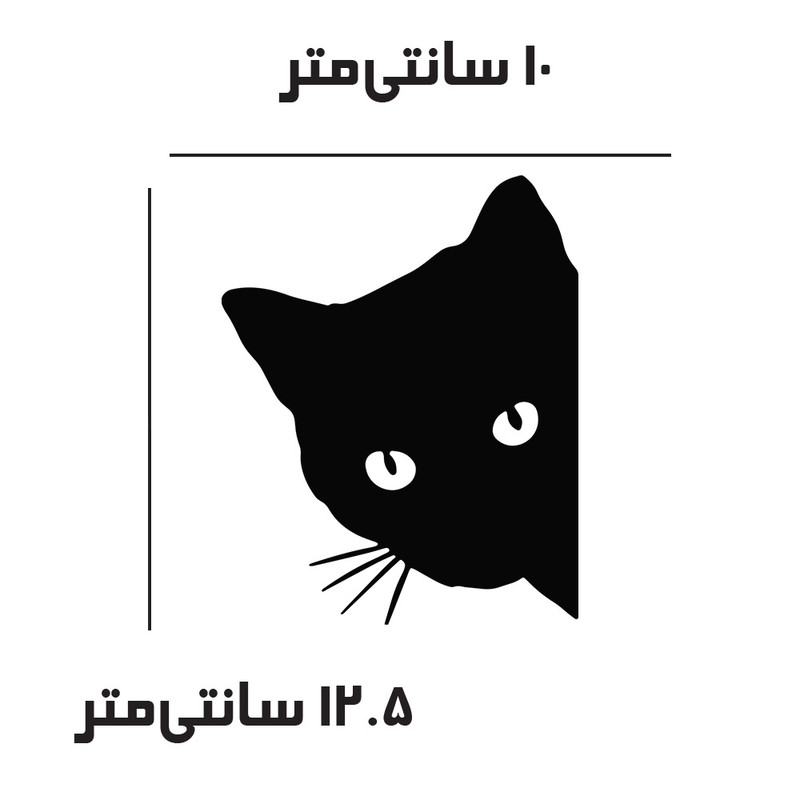 برچسب بدنه خودرو ماشین آرا طرح گربه کد 42