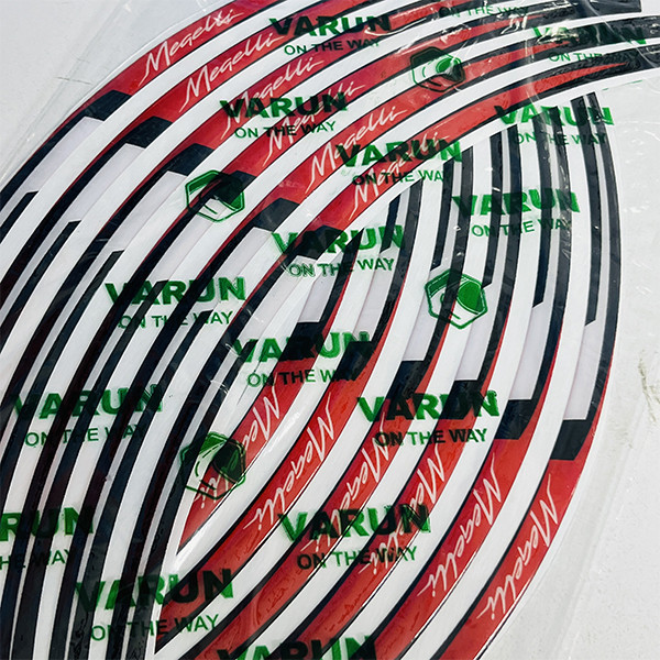 برچسب دور رینگ موتور سیکلت وارون مدل W-60-RD مناسب برای مگلی بسته 12 عددی