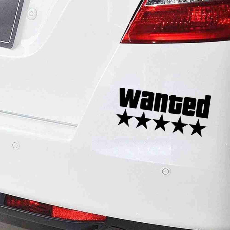 برچسب بدنه خودرو طرح تحت تعقیب WANTED کد MT-457 مجموعه 3 عددی