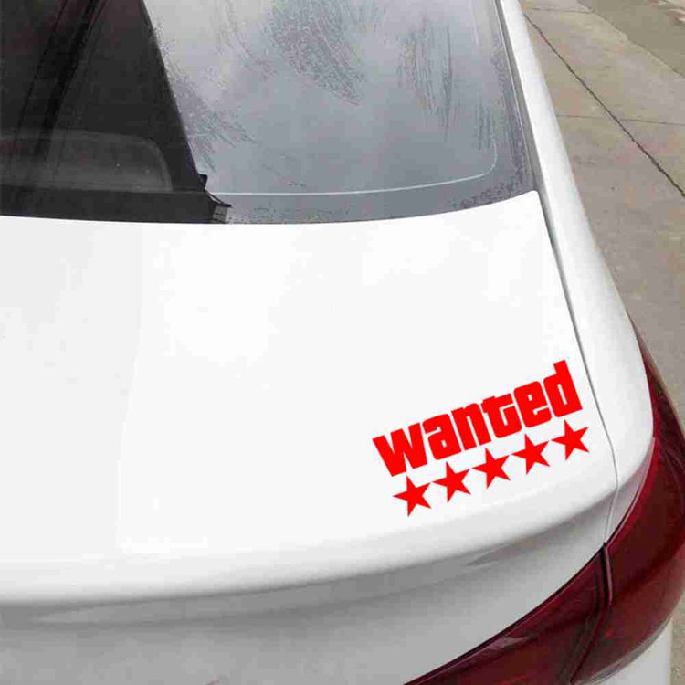 برچسب بدنه خودرو طرح تحت تعقیب WANTED کد MT-457 مجموعه 3 عددی