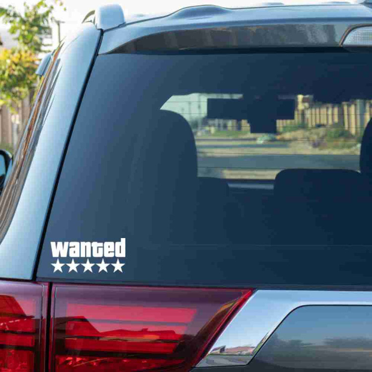 برچسب بدنه خودرو طرح تحت تعقیب WANTED کد MT-457 مجموعه 3 عددی