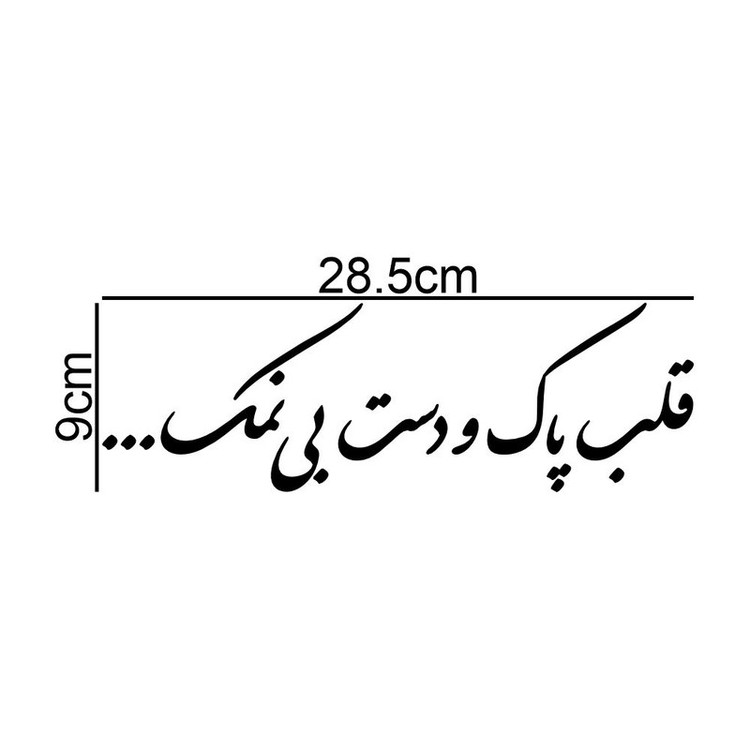 برچسب بدنه خودرو طرح قلب پاک و دست بی نمک کد MT-B520