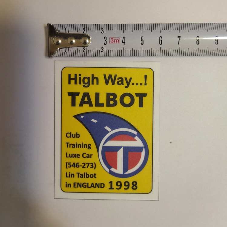 برچسب خودرو مدل لچکی اسپرت کدTALBOT بسته دو عددی