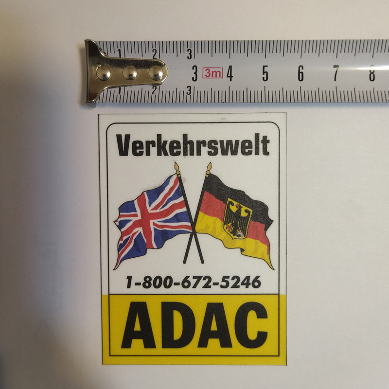 برچسب خودرو مدل لچکی اسپرت کد ADAC- ENG/GER بسته دو عددی