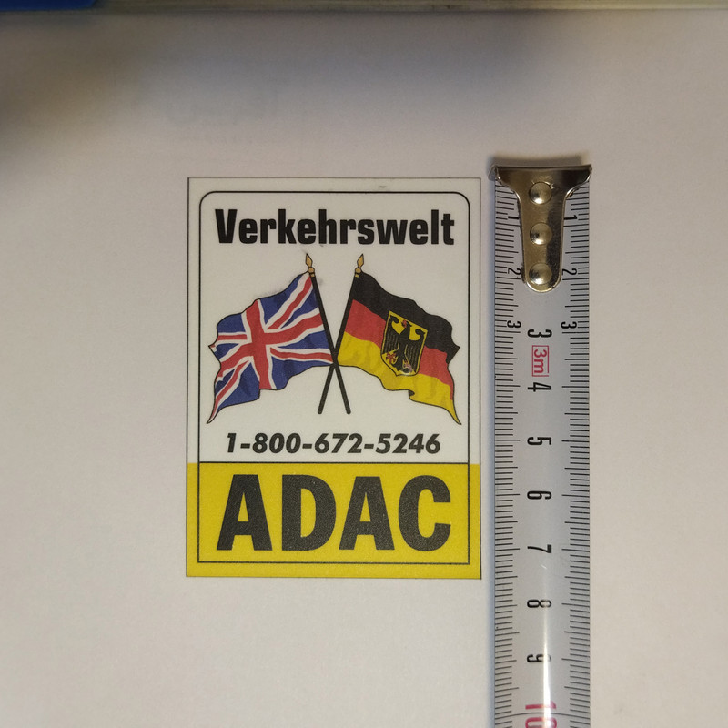برچسب خودرو مدل لچکی اسپرت کد ADAC- ENG/GER بسته دو عددی