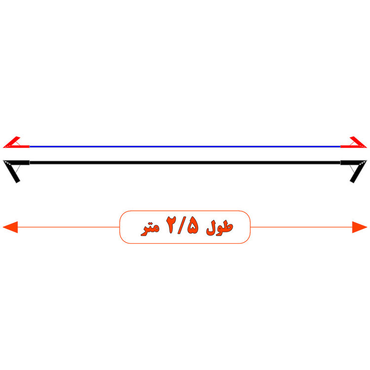 سیم اتصال باتری به باتری خودرو مدل Value 800A-2.5m مجموعه دو عددی