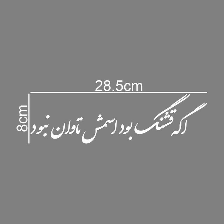 برچسب بدنه خودرو طرح اگه قشنگ بود اسمش تاوان نبود کد MT-W518