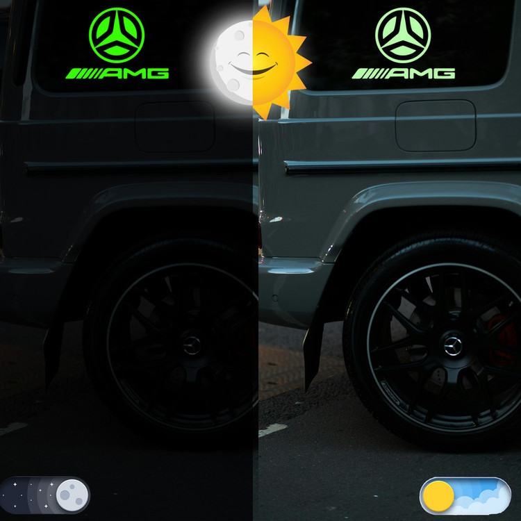 استیکر هیمیا مدل شب تاب طرح mercedes benz