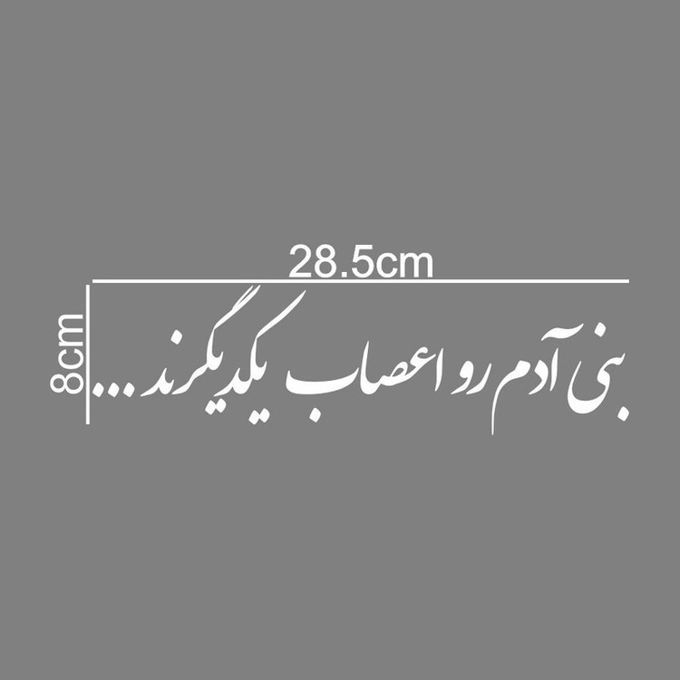 برچسب بدنه خودرو طرح بنی آدم رو اعصاب یکدیگرند کد MT-W502