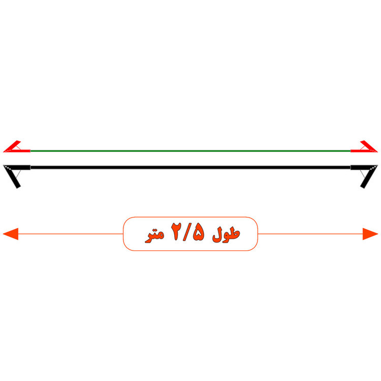 سیم اتصال باتری به باتری خودرو مدل Value 850A-2.5m مجموعه دو عددی