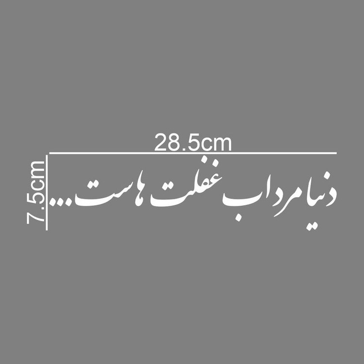 برچسب بدنه خودرو طرح دنیا مرداب غفلت هاست کد MT-W496