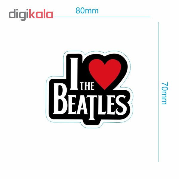 برچسب بدنه خودرو طرح beatles کد 50 بسته 2 عددی