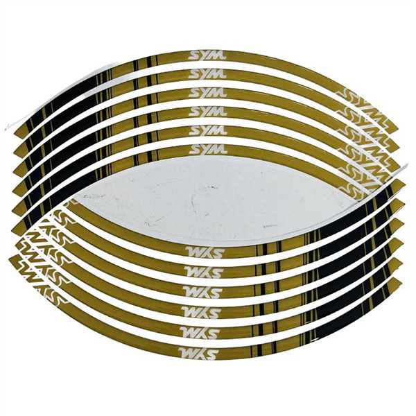 برچسب دور رینگ موتور سیکلت وارون مدل W-15-GLD مناسب برای SYM بسته 12 عددی