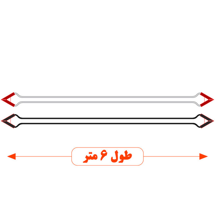 کابل اتصال باتری به باتری خودرو مدل DURACELL 900A-6m مجموعه دو عددی
